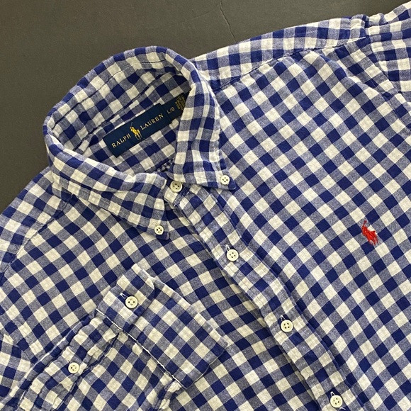 Ralph Lauren Other - Ralph Lauren Men's Blue and White Plaid Shirt L